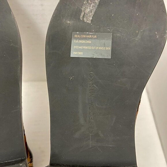 Rebecca Minkoff Women's Sabeen Too Calf Hair Leopard Print Pull On Bootie Sz 6.5 - Picture 7 of 10